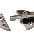 Heavy Duty 316 Stainless Steel Turn Twist Button Latch With Mirror Polished Marine Grade Finish and detachable hinge