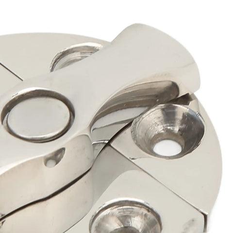 Close-up of Heavy Duty Boat Door Catch Latch With 180 Degree Twist, 316 Stainless Steel marine hardware, detailing the knob and latch mechanism.