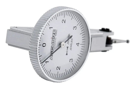 0.008 In By 0.0001 In Dial Test Indicator Pro Grade With 230 Degree Contact Point, Fully Jeweled Movement, Dovetail Mounts On Top And Back, Includes Three Eighths Inch And Five Thirty Second Inch Clamps, Model P900-S109