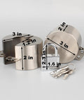 Heavy Duty Outdoor Faucet Lock Cover With Padlock For Standard Hose Bibs In Stainless Steel Water Spigot Lockout And Gate Valve Lock