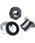 Stainless Steel Bulkhead Pipe Fitting Connector Kit One Quarter To Two Inch BSPT Female SS316L And 304 Stainless Water Tank Hole Drainer