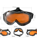 Heavy Duty Laser Safety Glasses And Protective Goggles Engineered For Fiber Handheld Welding Rigs With Hella Thick OD 7 Shields, front view and side angles.