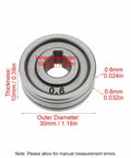Tough As Nails Bearing Steel V Groove Drive Roller Runs Super Slick For Mig Mag Welders durable 0.6mm wire specs with measurements.
