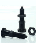 M10 Index Plungers Featuring Hex Collar And Locking Aluminum Spring Knob Screw Thread Lock Pin For Precision Setups displaying black metal construction and hex nuts.