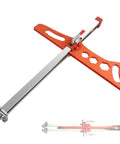 Pro Level Drywall Cutting Tool, Foldable Hand Push Design For Dead On Clean Slices, adjustable ruler guide with orange handle.