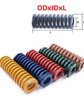 Heavy Duty Two Piece Spiral Compression Spring Set Built Like Iron From Top Tier Alloy Steel For No Fuss Mechanical Support And Dead Nuts Reliable Stamping Applications Measuring 100 Millimeters, colorful springs with various colors.