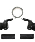21 Speed Twist Shifter Set With Left And Right Revoshift Grips For Mountain And Hybrid Bikes 3x7 Gear System Includes Left 3-Speed And Right 7-Speed Shifters Easy Install Durable Grip Shifter With Grips