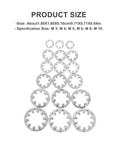Internal Tooth Lock Washers Star Shape Stainless Steel 300Pcs Assortment Kit assorted sizes displayed
