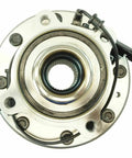 Heavy Duty Tapered Roller Wheel Hub Bearing Pair for Front Left Right Axles, top view showing sealed bearings and flange for Chevy Silverado 2500Hd 3500Hd.