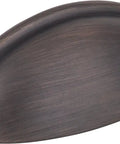 Three Inch Oil Rubbed Bronze Kitchen Cabinet Cup Pull Slick Heavy Duty Drawer Handle showing a stylish bronze finish surface.