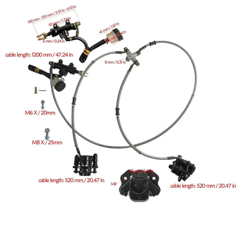 High Power 60V 2500W Brushless Rear Axle Kit components with cables and fittings for DIY electric vehicles.