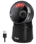 Omnidirectional Barcode Scanner 360 Degree Hands Free USB Wired Reader For 1D 2D QR Codes Plug And Play For POS Retail Supermarket Mobile Payment Adjustable Scan Head Model 9000