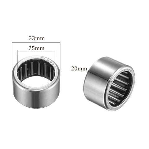 Heavy Duty 25 By 33 By 20 Millimeter Needle Roller Bearing One Way Clutch Assembly For Automotive Transmissions, showing dimensions and structure.