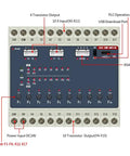 Compact Plug And Play 24V DC PLC With 10 Input 10 Transistor Output And 2 High Speed 100KHz Pulse Channels For Encoder Servo And Stepper, 1 Channel RS485, FX1S-20MT Style Mini Controller For Easy Home Shop Automation front view