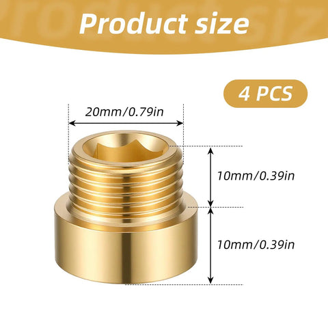 Brass Shower Head Extension Arm Set Four Pack G One Half Male To Female Thread Pipe Fittings 20mm Length Copper Shower Extenders