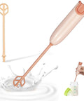 Handheld Electric Baby Formula Mixer With 2 Stirring Sticks Portable Milk Powder Mixer for quick, clump-free mixing in bottles.