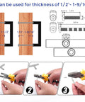 10 Pack Matte Black Cabinet Pulls With 5 Inch Hole Center installation guide with measurements and tools setup.