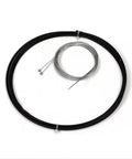 4 Pack Bike Shifter Cable Set For Snappy Gear Shifts, black and silver cables in circular arrangement