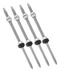 Heavy Duty 4 Pack Stainless Steel Solar Panel Mounting Screws Rock Solid Photovoltaic Bracket Fasteners for rooftop PV arrays.