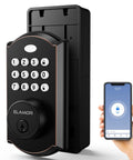 WiFi Smart Deadbolt With Keyless Entry And Remote Unlock No Key Needed Easy Install Electronic Door Lock and phone app interface