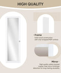 Heavy Duty 60 By 80 Inch White Preassembled Mirror Closet Door With Waterproof Wood Frame and Clear Mirror Panel.