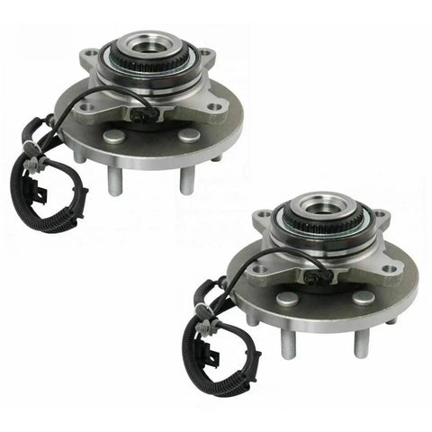 Tough As Nails Front Wheel Hub Bearing Assembly 2 Piece Set With Hassle Free Abs Sensor For Ford Expedition and Lincoln Navigator 2015 To 2017 six lug view with ABS sensor.