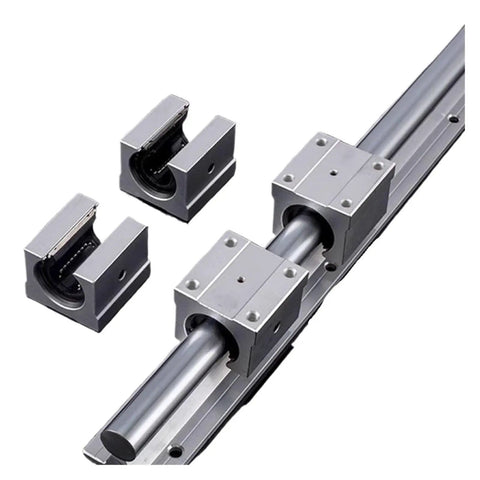 Dead Smooth Heavy Duty Steel Linear Guide Rail Kit Featuring Rock Solid SBR40 Shafts And Precision SBR40uu Sliders for CNC routers and 3D printers.