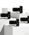 5 Inch Heavy Duty Gate Hinges 260 Lbs Capacity Black 4 Pack For Wooden Fences And Barn Doors With Screws Included Durable Wrought Steel