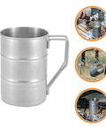 Stainless Steel Water Cup 350ml Multi Function Camping Mug With Smooth Edges Design Silver For Outdoor Adventures And Picnics