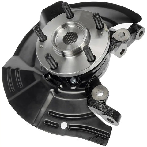 Front Left Wheel Bearing And Hub Assembly Built Like A Tank For Heavy Miles Ready To Drop Right Into Your Kia Optima 2011 close-up view showing mounting holes and finish.