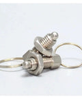 Dead Easy Stainless Steel 304 Index Plunger With Pull Ring And Lock Nut Screw Quick Acting Lock Pins Fits M6 M8 M10 M12 M16 Top Shelf Hardware Built To Take A Beating Daily, two plunger pins with rings.