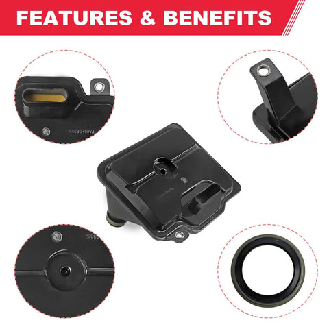 62TE Automatic Transmission Filter With Gasket Kit Replaces 68018555AA FT1240 58128 close-up showing features and design