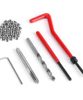 Thread Repair Kit With 30 Piece Insert Tool Set M5 For Restoring Damaged Internal Threads And DIY Field Repairs With Wire Inserts Installation Wrench Drill Bit And Lug Breaker Tool In Durable Stainless Steel, inserts and tools