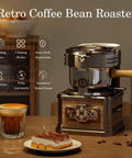 Top Shelf Automatic Coffee Bean Roaster For Home Use Boasts Twenty Four Roast Curves, featuring controls and sleek metallic design.