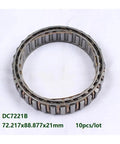 Heavy Duty One Way Clutch Bearing Needle Roller Sprag Free Wheel Bushing Set DC7221B 10 Piece Lot 72 217 X 88 877 X 21 Mm displayed on white background.