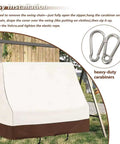Waterproof 57 Inch Porch Swing Cover For All Weather Use Heavy Duty 600D Oxford Outdoor Swing Shield with installation and carabiners.