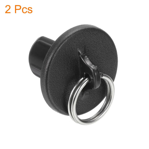 Heavy Duty Black Ring End Caps For Roller Blinds, 2 Pieces Set, built tough POM plastic hardware, fits 18mm shafts.