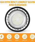 Led High Bay Light 150W UFO Fixture, 19500 Lumens, 6000K Daylight, Energy Efficient Industrial Lighting