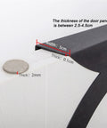 Heavy Duty Door Hanging Coat Hook Rack Total Game Changer Wall Mounted Storage Organizer showing door panel measurements and fit.