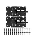 Heavy Duty Iron Self Closing Gate Hinges With Reliable Quick Release Pins And Simple Tool Free Setup For Fence Or Barn Doors, 2 pack with screws.