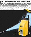 Heavy Duty Steam Cleaner With 3.5L Large Tank delivers 230F hot vapor and 4-5 bar pressure for tough grease removal.