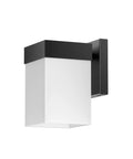 Elevate Slick Matte Black Sconce For Bathroom Vanity With Frosted Glass Shade, Single Wall Mount, Hand Polished Metal