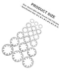 Anti Slip Stainless Steel Lock Washers Set With Internal Tooth Star Washers For Screws And Bolts 300 Piece Assortment Kit
