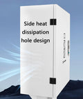 Tough Outdoor EV Charger Enclosure And Secure Lock Box Cover For Wall Mounts Features Cold Rolled Steel with heat dissipation holes.