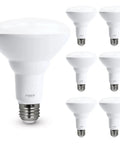 Energy Saving LED BR30 Flood Bulbs 65W Equivalent 10.5W Dimmable Damp Rated 650 Lumens 2700K Soft White E26 Base For Recessed Can Lighting Six Pack