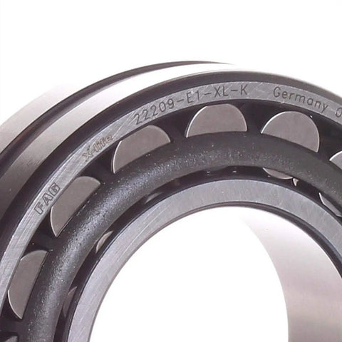 Heavy Duty Run Wild Spherical Roller Bearing With Tapered Bore And Reinforced Steel Cage, showing inner details and structure, 45mm ID, 85mm OD.
