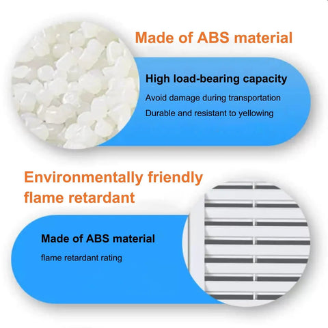 Stylish Gable Vent Louvered Access Panel For Wall Or Ceiling Inspection Hatch With Tight Mesh Filter, showing ABS material details.