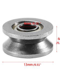 10 Pack V624ZZ Sealed Ball Bearings And V Groove Guide Pulleys Top Shelf Bearing Steel featuring 4mm inner bore and 13x6mm size.