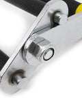 Close-up of Heavy Duty Drywall Handler With Adjustable Harness And Comfy Rubber Grips. Metal fittings and rubber grip for efficient handling.