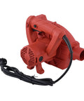 Hardcore 1600W Dual Purpose Blower Suction Shop Vac for tough dust collection, red plastic vacuum unit with power cord.